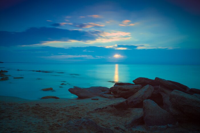 Poster Zee bij zonsopgang