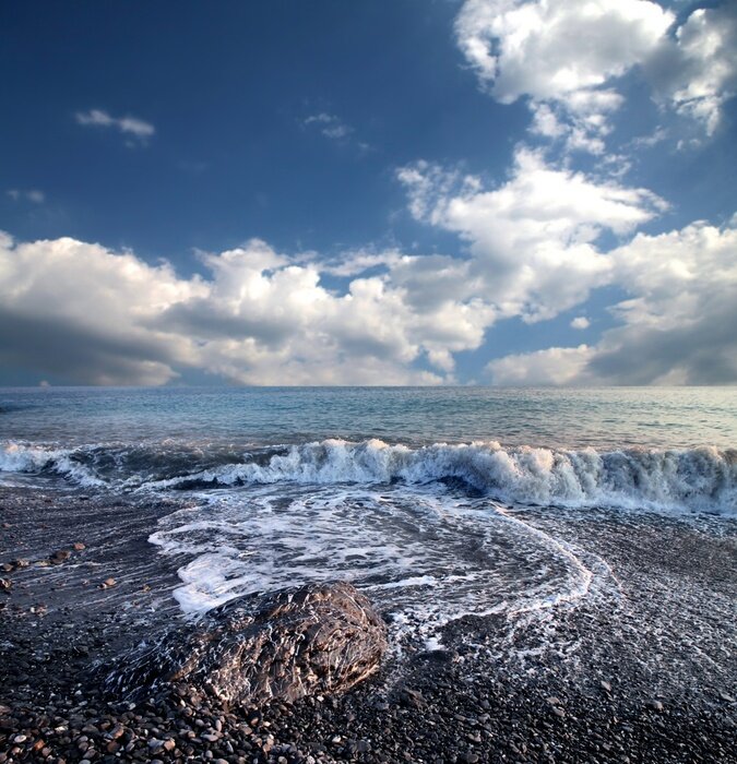 Poster Zee golven en lucht