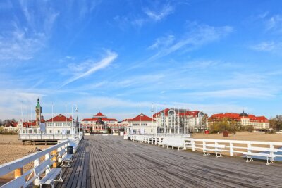 Zicht op de architectuur van Sopot