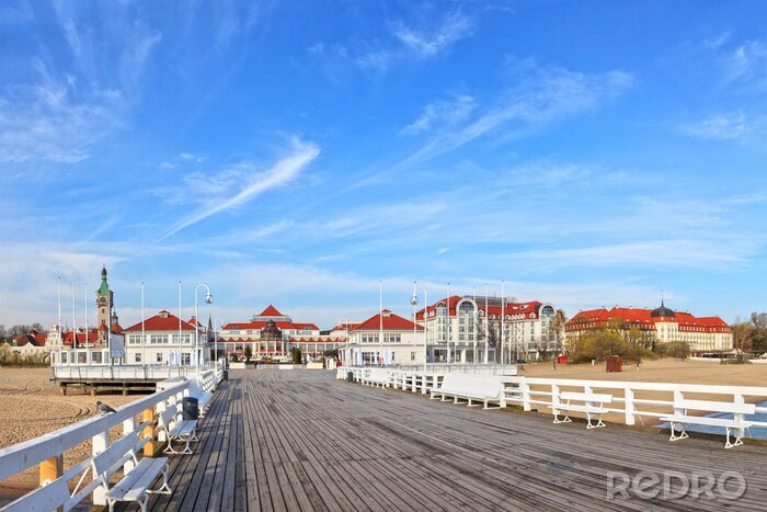 Poster Zicht op de architectuur van Sopot