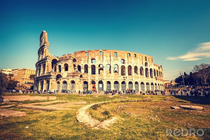 Poster Zicht op het Romeinse Colosseum