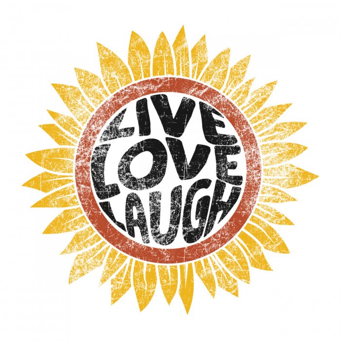 Poster Zonnebloemafbeeldingen vol liefde