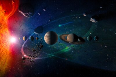 Zonnestelsel gefotografeerd door NASA