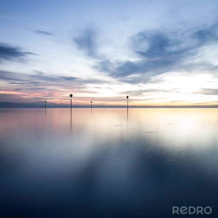 Poster Zonsondergang boven het Bodenmeer