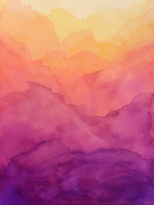 Poster Zonsondergang die de wolken verlicht