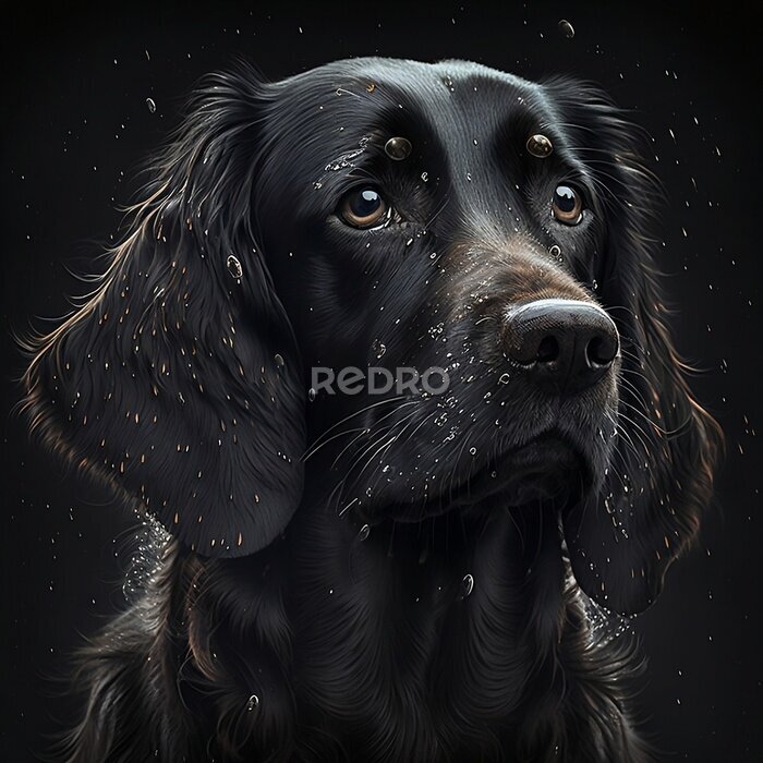 Poster Zwart hondenportret