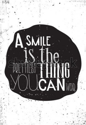 Poster Zwart-wit afbeelding met een positieve slogan.