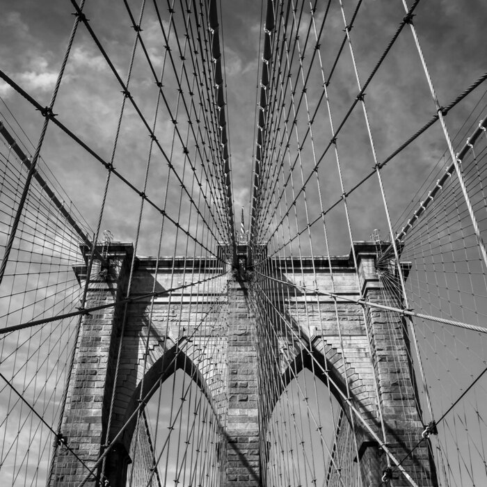 Poster Zwart-wit Brooklyn Bridge