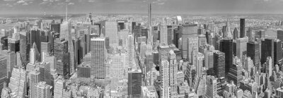 Zwart-wit Luchtfoto van Manhattan, NYC.