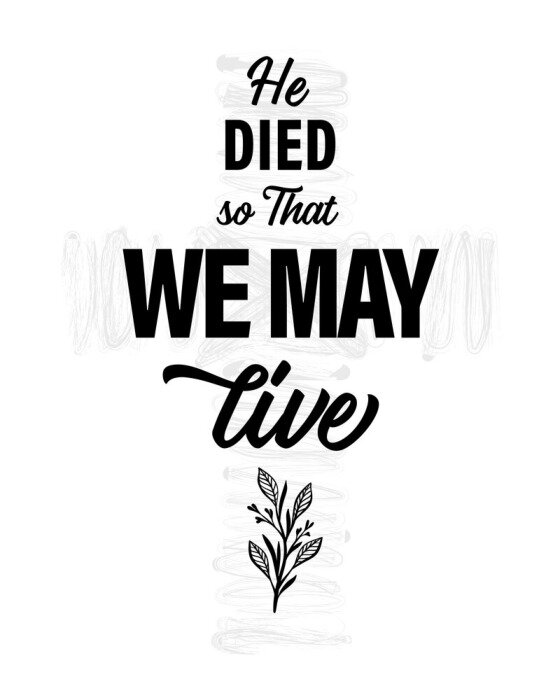 Poster Zwart-wit opschriften met een christelijke boodschap