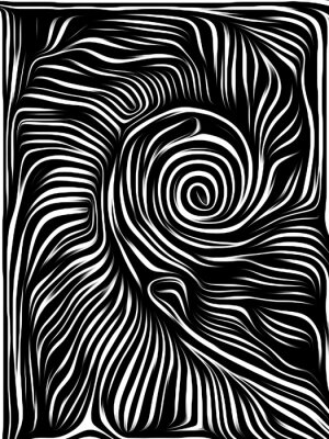 Poster Zwart-wit thema: minimalistische abstractie