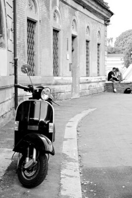 Zwart-witte Italiaanse straat
