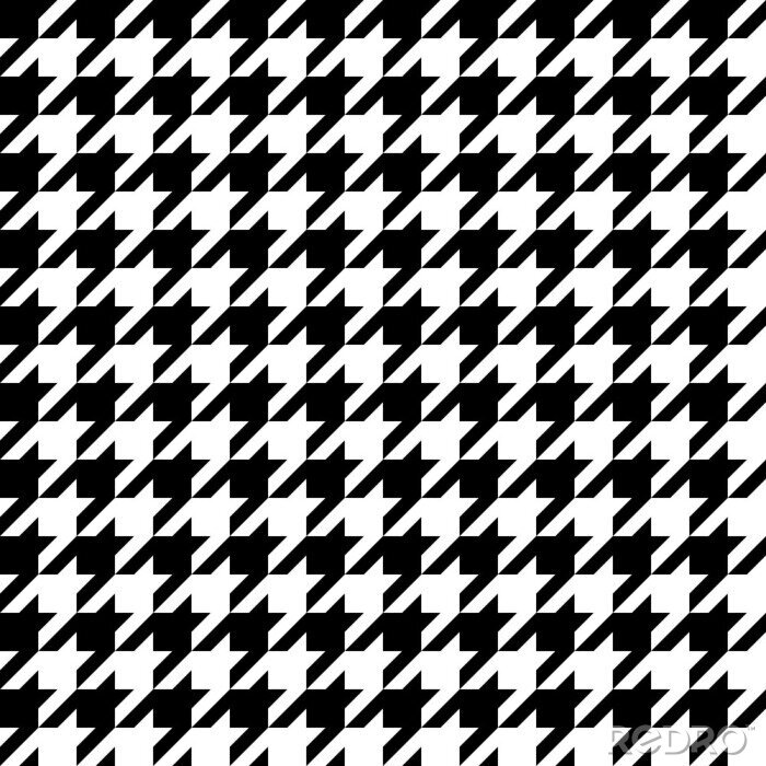 Poster Zwart-witte pepita