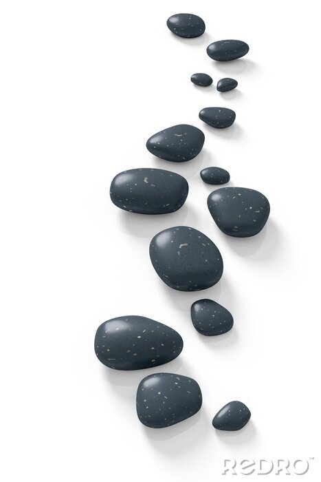 Poster Zwarte stenen vormen een pad