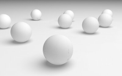 3D ballen op witte achtergrond