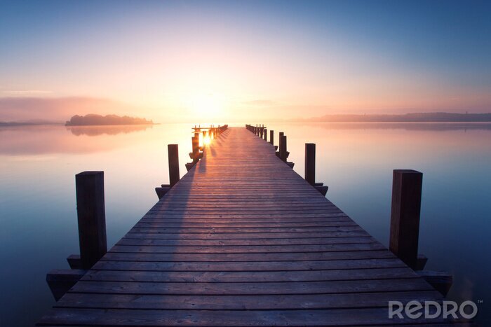 Sticker 3D brug tegen de hemel