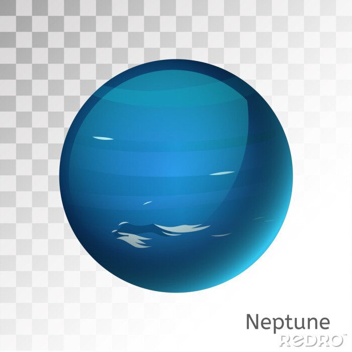 Sticker 3D-planeet Neptunus als vectorafbeeldingen