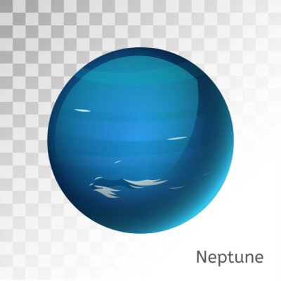 Sticker 3D-planeet Neptunus als vectorafbeeldingen