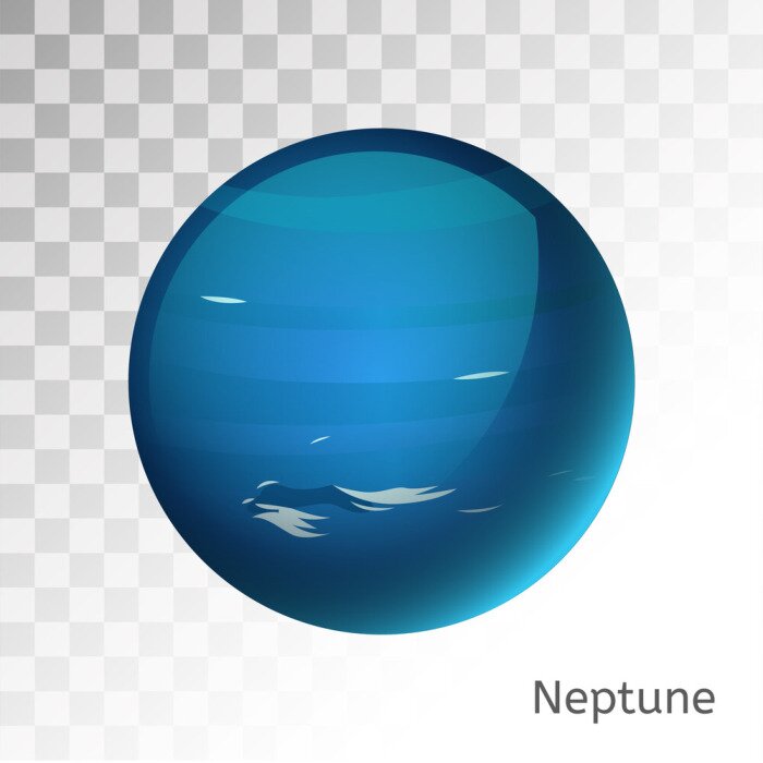 Sticker 3D-planeet Neptunus als vectorafbeeldingen