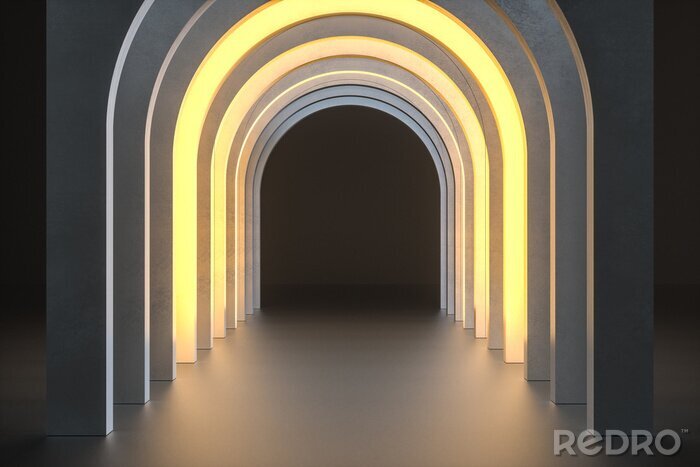 Sticker 3D tunnel met verlichting