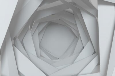 Sticker 3d uitsparing in een witte ruimtelijke structuur