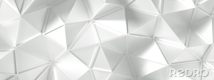 Sticker 3d wit oppervlak met geometrische vormen