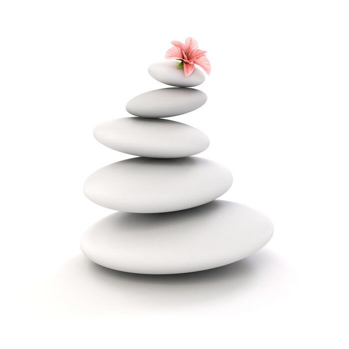 Sticker 3d Zen-spa stenen