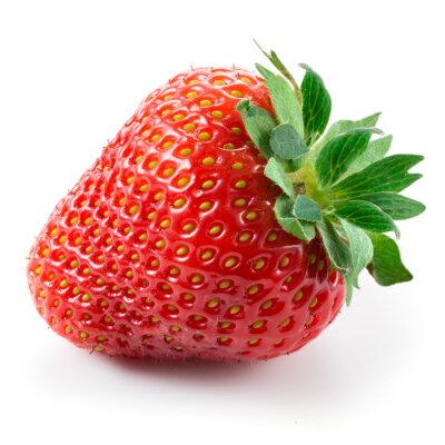 Sticker Aardbei op een witte achtergrond