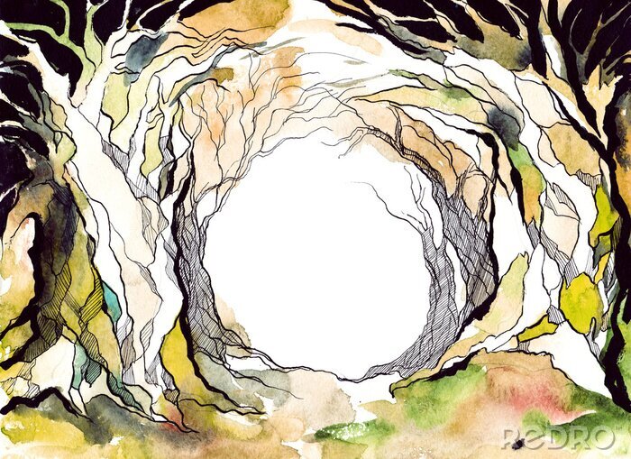 Sticker Abstract bos