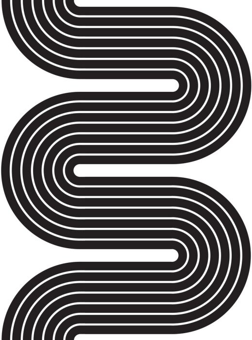 Sticker Abstract contemporary aesthetic seamless pattern with geometric balance shapes. Mid century modern minimalist print. Vector illustration