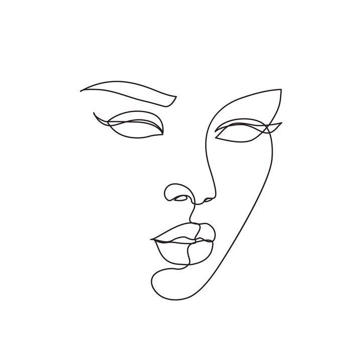 Sticker Abstract face icon