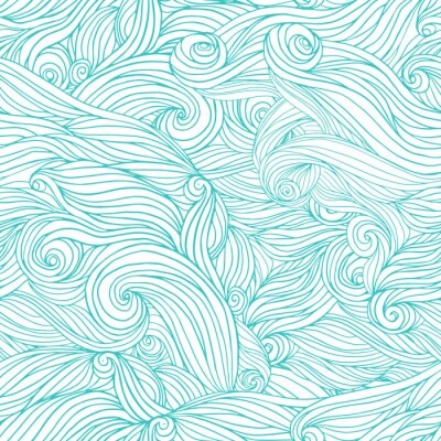 Poster Abstract golfmotief op een witte achtergrond