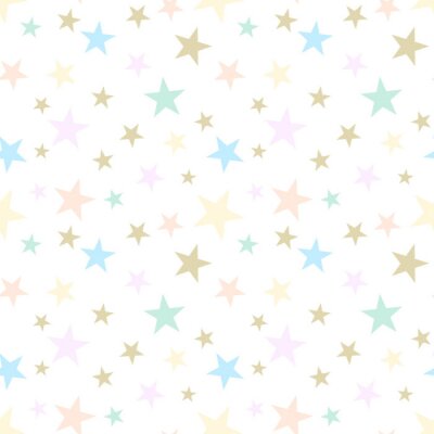 Sticker Abstract naadloos patroon met sterren