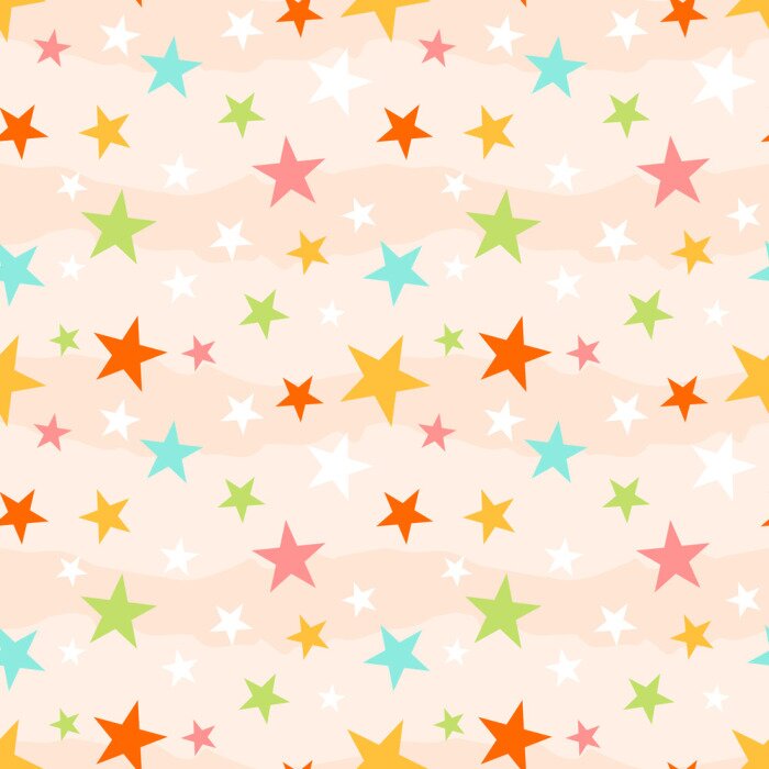 Sticker Abstract naadloos patroon met sterren