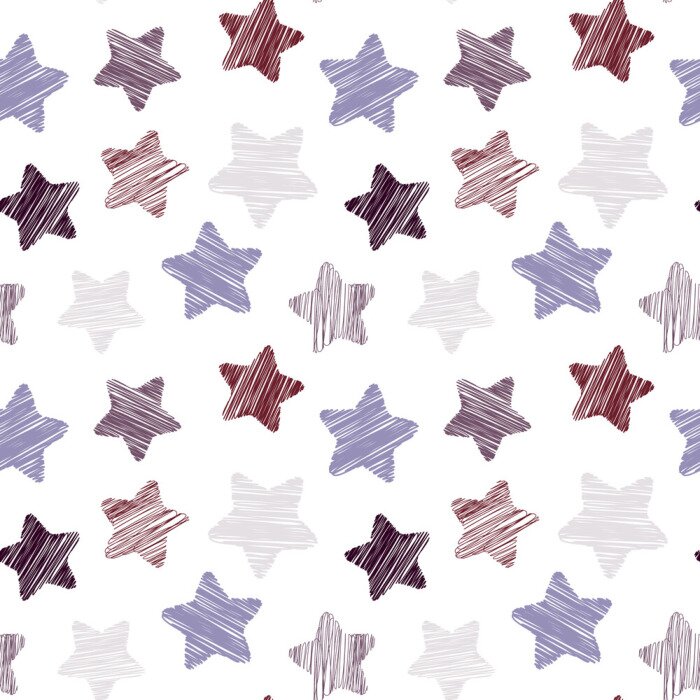 Sticker Abstract naadloos patroon met sterren, vector