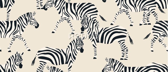 Sticker Abstract ontwerp met zebra's