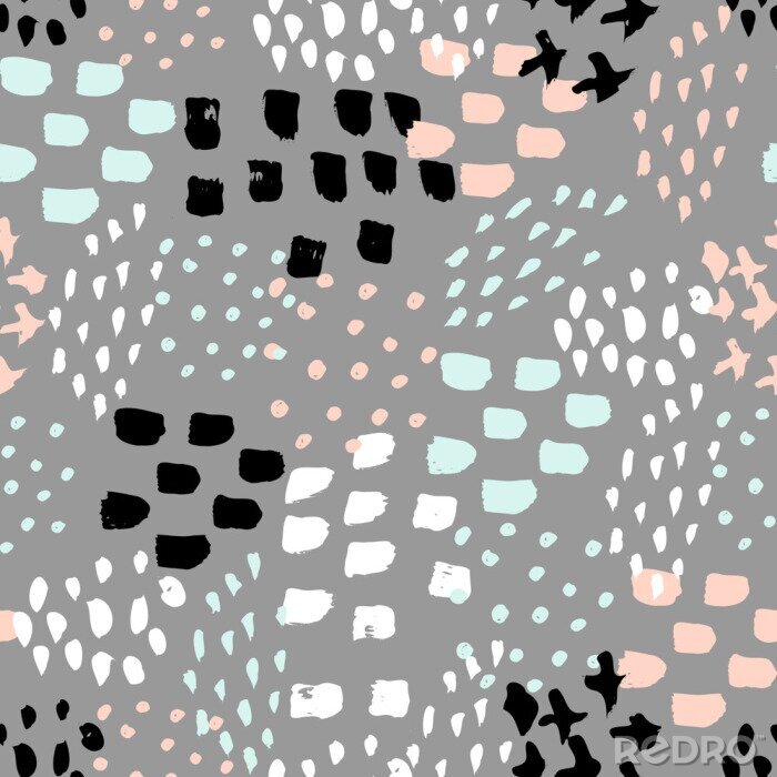 Sticker Abstract patroon op grijze achtergrond