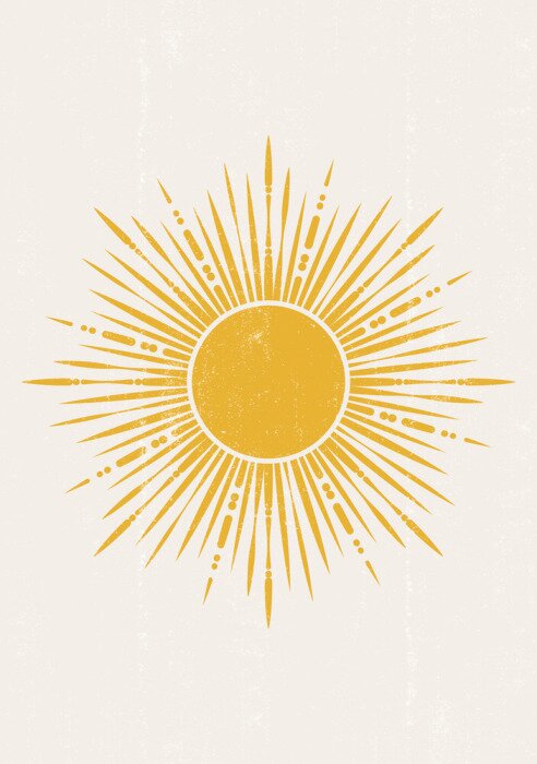 Sticker Abstract  Sun print boho minimalist printable wall art