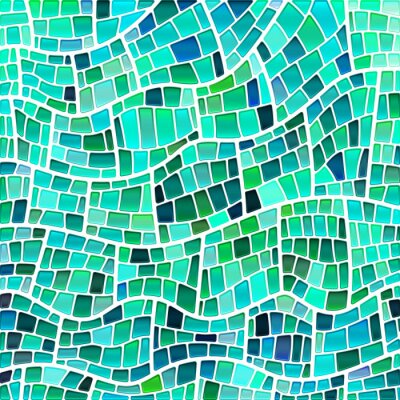 Sticker abstract vector stained-glass mosaic background