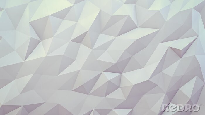 Sticker abstracte 3d render achtergrond. Techno driehoekige laag poly achtergrond