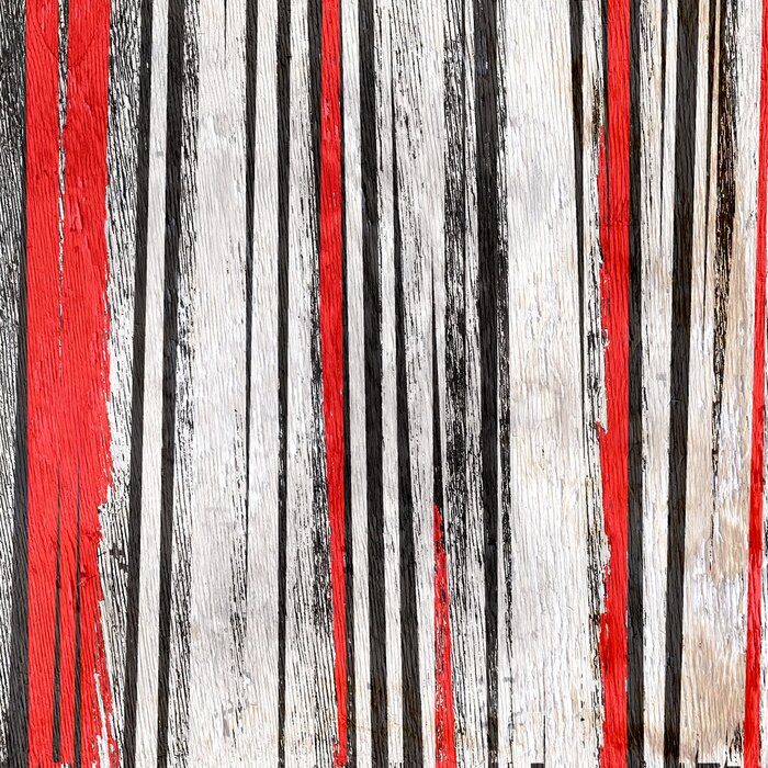 Sticker abstracte achtergrond ontwerp op houten korreltextuur