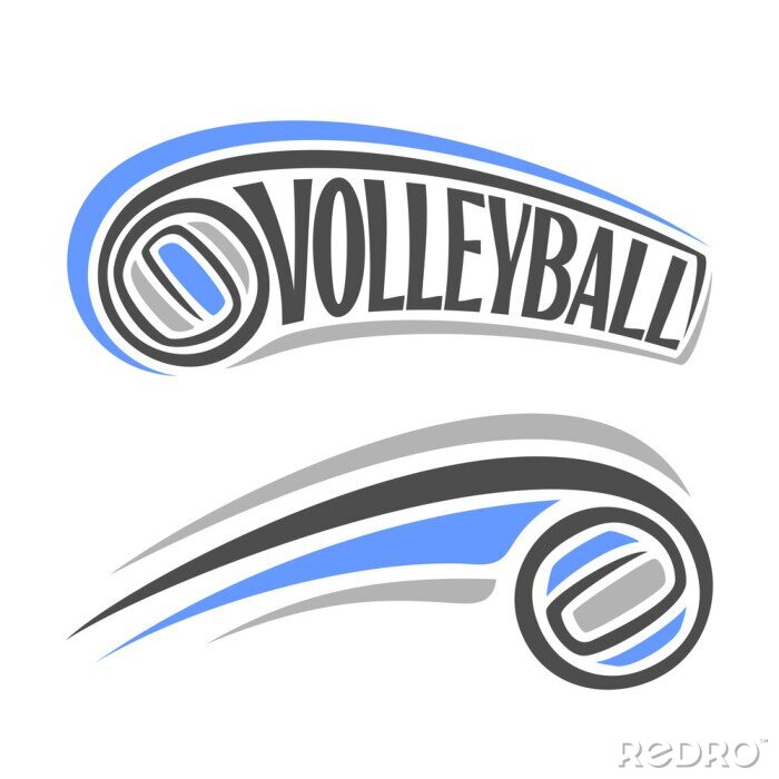 Sticker Abstracte achtergrond op het volleybal thema