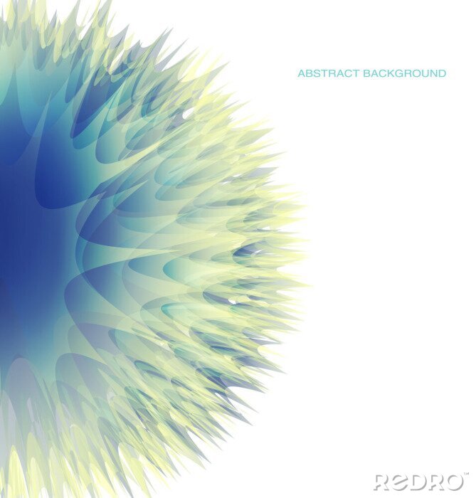 Sticker Abstracte blauwe paardenbloem