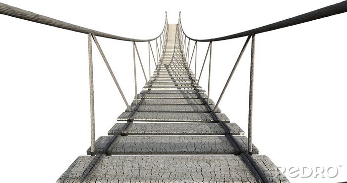 Sticker Abstracte brug in 3D