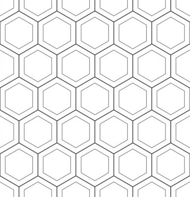 Behang Abstracte geometrische hoenycomb naadloze patroon vector hexagonale driehoekige achtergrond grid textuur