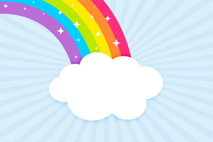 Sticker Abstracte glinsterende regenboog