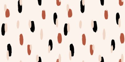 Behang Abstracte penseelstreken op een beige achtergrond