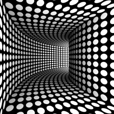 Sticker Abstracte Polka Dot Tunnel