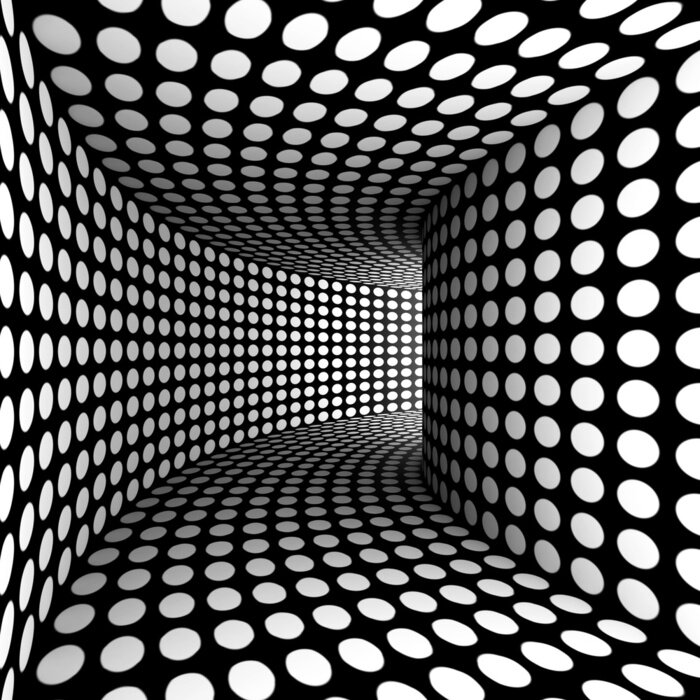 Sticker Abstracte Polka Dot Tunnel