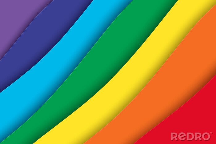Sticker Abstracte regenboog achtergrond